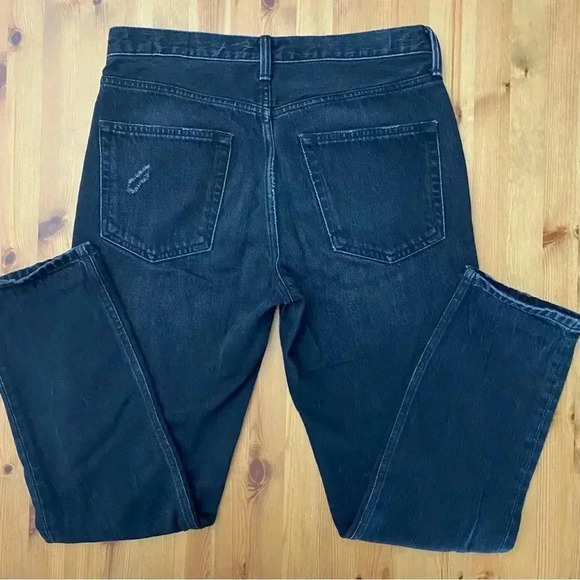 Vince Vintage Straight Jeans Black Wash Distressed - Picture 6 of 12